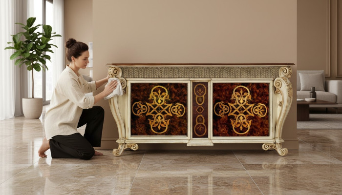 Sideboard Massive Cabinet Shelf Wood Sideboards Luxury Furniture from Italy