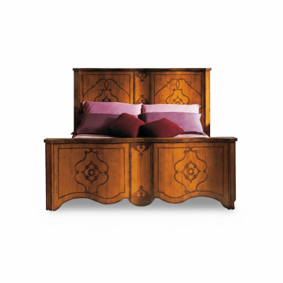 Bed brown bedroom furniture wood design 160x200cm upholstered hotel beds textile