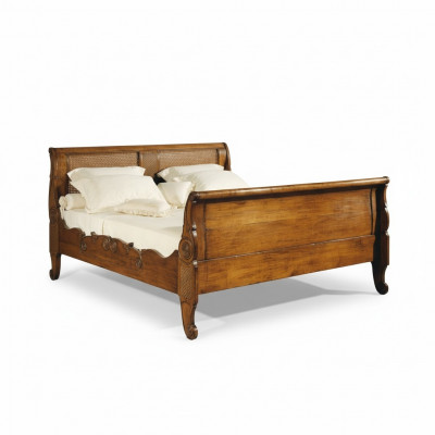 Bed Beds Double Bed Bedroom Wood Upholstery Brown Double Beds New
