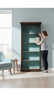 Regal Cabinet Bookshelf for Office Bookcase Brown Tall Cabinet Solid Wood New