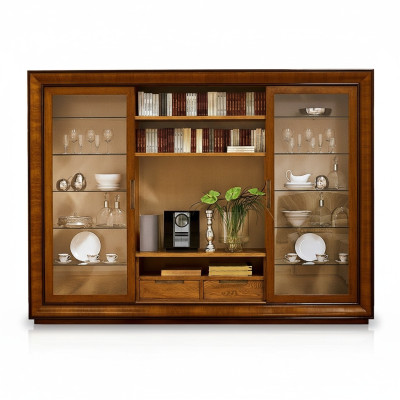 Living room cabinet wall unit shelf display cabinet XXL wall units Italian furniture wood