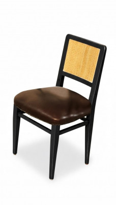Dining chair luxury Art Deco chairs leather design wooden chair Italian furniture