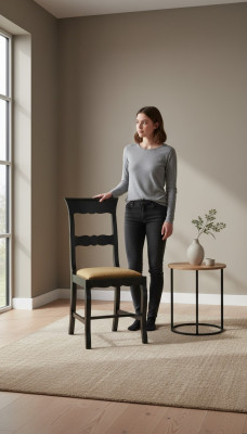 Designer wooden chair, dining chair, luxury wooden furniture, classic chair