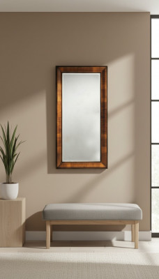 Luxury Mirror Standing Wall Mirror Freestanding Little Mirror Real Wood Frame Furniture