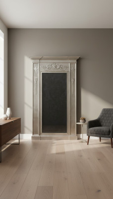 Mirror Silver Baroque XXL Big Wall Mirror Wood 132x14x220cm Frame