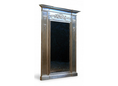 Mirror Silver Baroque XXL Big Wall Mirror Wood 132x14x220cm Frame