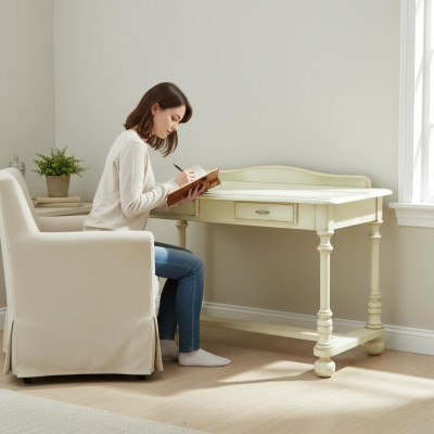 Desk computer desk office tables table wood practical 2 drawers furniture