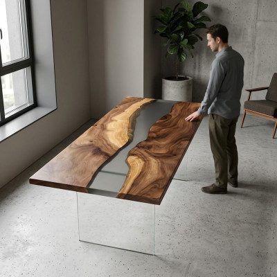 Design table modern sea river furniture tables dining table tables epoxy resin ocean