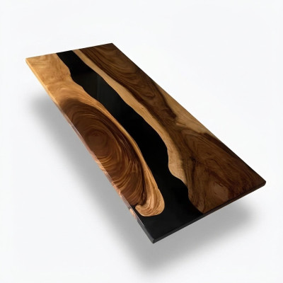 Epoxy resin dining table real wood solid furniture waterfall epoxy table furniture new