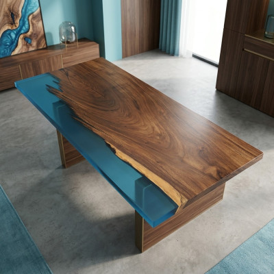 Epoxy Resin Dining Table River Table 200x90 New Solid Wood Tables River Table