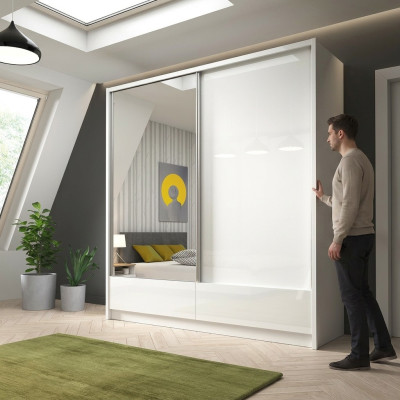 Wardrobe Storage 200cm Shelf Cabinet Archive Sliding Doors Sliding Doors Office