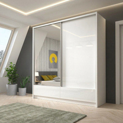 Wardrobe Storage 200cm Shelf Cabinet Archive Sliding Doors Sliding Doors Office