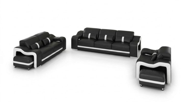 Design sofa set couch upholstery sofas leather modern 3+1 seater complete set new