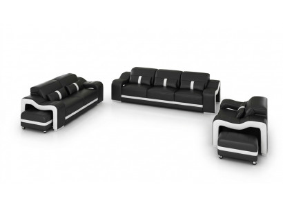 Design sofa set couch upholstery sofas leather modern 3+1 seater complete set new