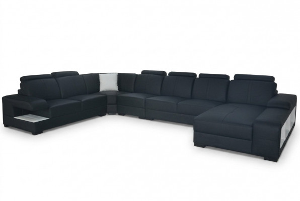Sectional Design Corner Set Corner Sofa Sofa Couch Upholstered Living Landscape LED USB