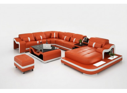 XXL living landscape corner sofa upholstered corner suite corner couch sofa upholstery seat corner