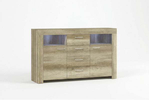 Sideboard SK155 Sideboards Cabinet 2 Doors MDF Wood Cabinet 4 Drawers