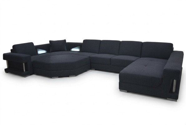 Textile corner couch upholstery living room sofa set corner suite sofa couches + USB