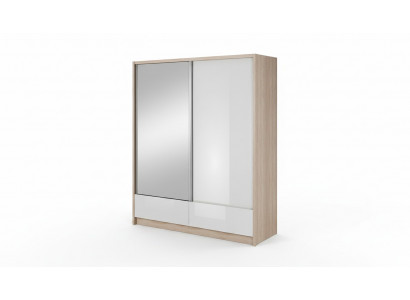 Wardrobe Storage 180cm Shelf Cabinet Archive Sliding Doors Office