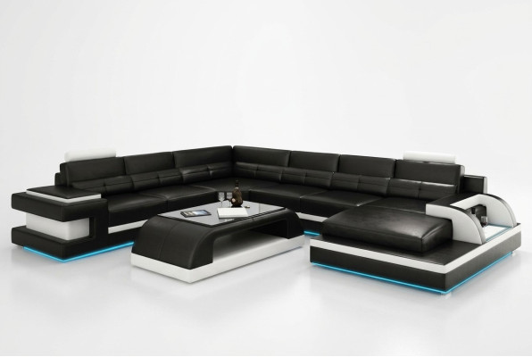 Modern corner sofa couch upholstery corner suite living landscape sofa corner set + USB