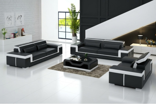 Leather sofa set 3+3 seater sofa couch upholstery set sofa set