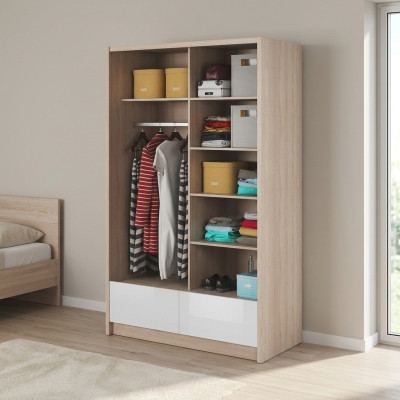 Multi-purpose Shelves Cabinet Rack Storage Wardrobe 130cm New Closet