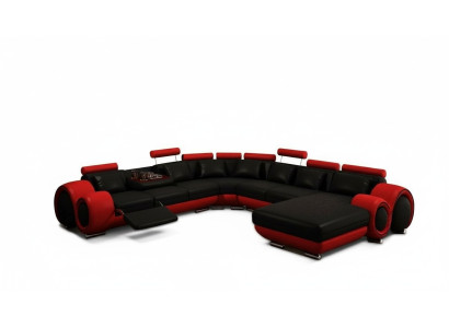 Leather sofa couch living landscape corner sofa corner set design modern sofa with USB