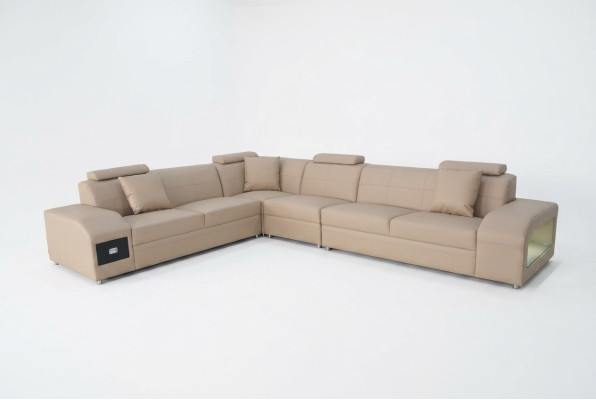 Sectional Sofa Set Design Modern Sofa + USB Leather Sofa Sofa Living Landscape Couch