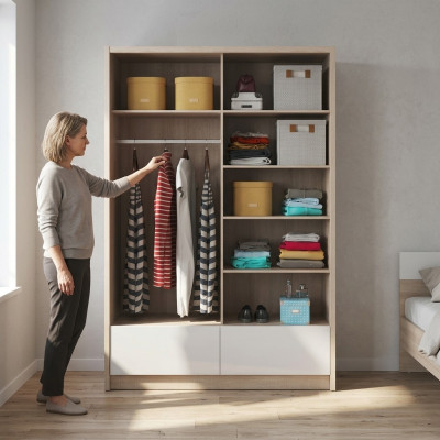 Multipurpose Shelving Wardrobe Shelf Storage Closet 150cm New Wardrobe