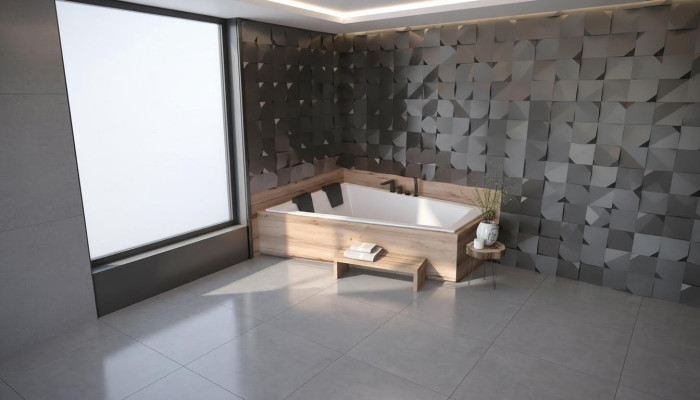 Bathtub for 2 Persons Corner Bath Tub Bathroom Built-in Tubs Acrylic Design New