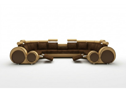 Fabric Textile Couch Textile Sofa with USB Corner Sofa Living Landscape XXL Relax New