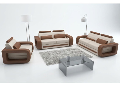 Sofa set Sofa Couch Upholstery Leather Couches Sofas 3+2+1 Set Davos Set New