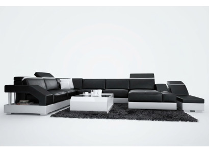 Leather sofa couch living landscape corner sofa suite design modern sofa with USB