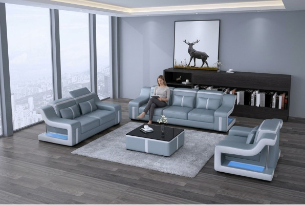 Living room upholstered furniture leather sofa couch sofa seat upholstery sets 3+2+1