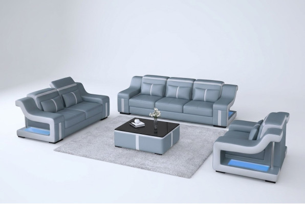 Living room upholstered furniture leather sofa couch sofa seat upholstery sets 3+2+1