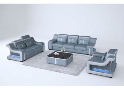 Living room upholstered furniture leather sofa couch sofa seat upholstery sets 3+2+1