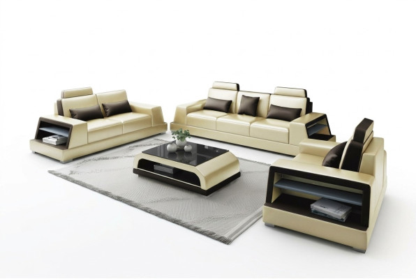Living room upholstered leather sofa set couch sofa seat upholstery suites 3+2+2