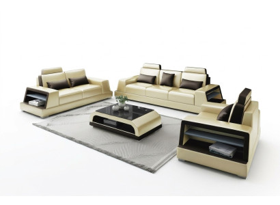 Living room upholstered leather sofa set couch sofa seat upholstery suites 3+2+2