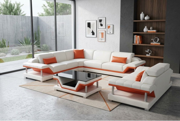 Modern corner sofa couch upholstered corner suite living landscape sofa corner suite + USB