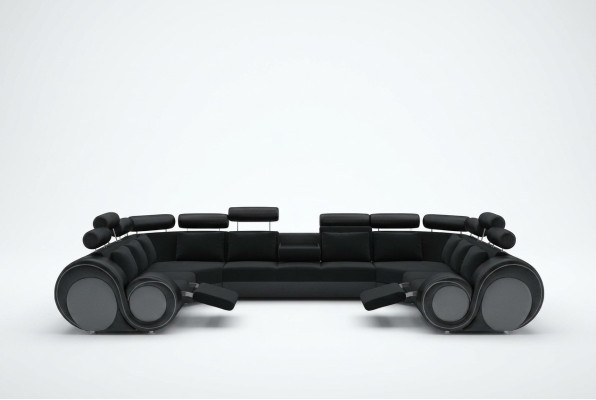 Design XXL sectional sofa with USB, upholstered corner textile sofa new