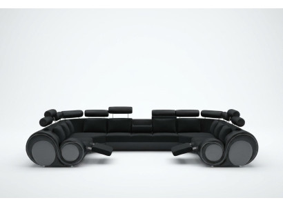 Design XXL sectional sofa with USB, upholstered corner textile sofa new
