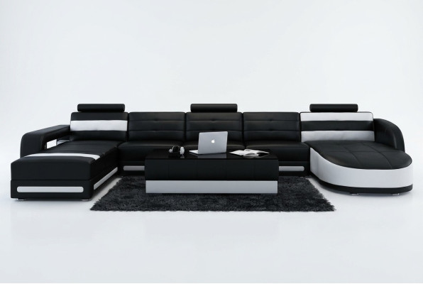 Leather sofa sofa couch living landscape corner sofa suite design modern sofa with USB