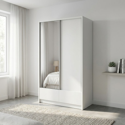 Wardrobe Storage 130cm Shelf Cabinet Archive Sliding Doors Sliding Doors Office