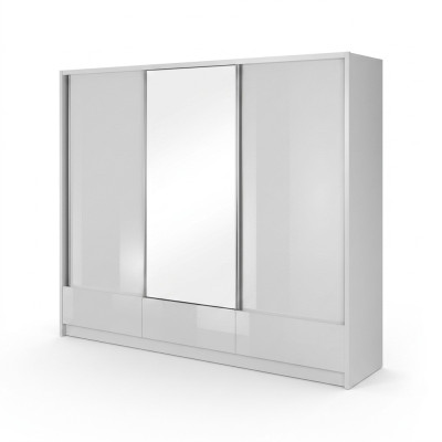 Large Bedroom Floating Door Wardrobe 250cm Clothes Wardrobes
