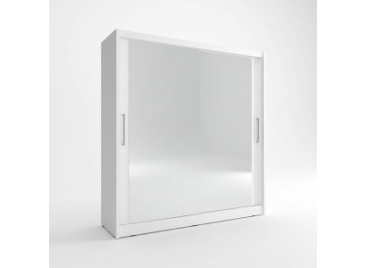 Mirror Wardrobe Bedroom Floating 200cm Clothes Wardrobes Sliding Doors Doors