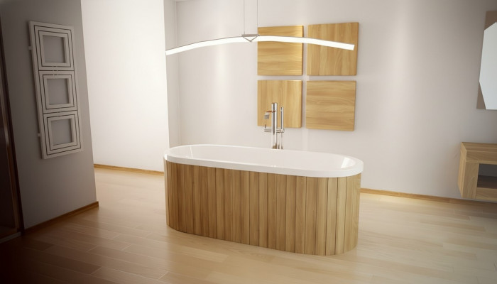 Luxury Bathtub Rectangular Freestanding Tub Bathroom Tubs Acrylic White Oval