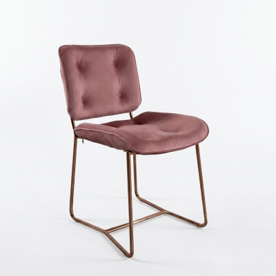 Rosa upholstered designer armchair single-seater chair metal chair