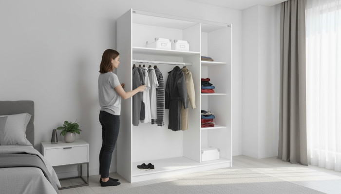 Wardrobe storage shelf cabinet archive sliding doors sliding doors office 150cm