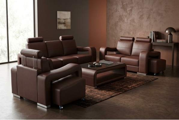 Leather sofa set with USB upholstered couches sofas luxury new living room suite 3+2+1