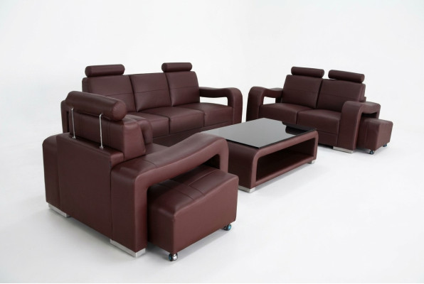 Leather sofa set with USB upholstered couches sofas luxury new living room suite 3+2+1